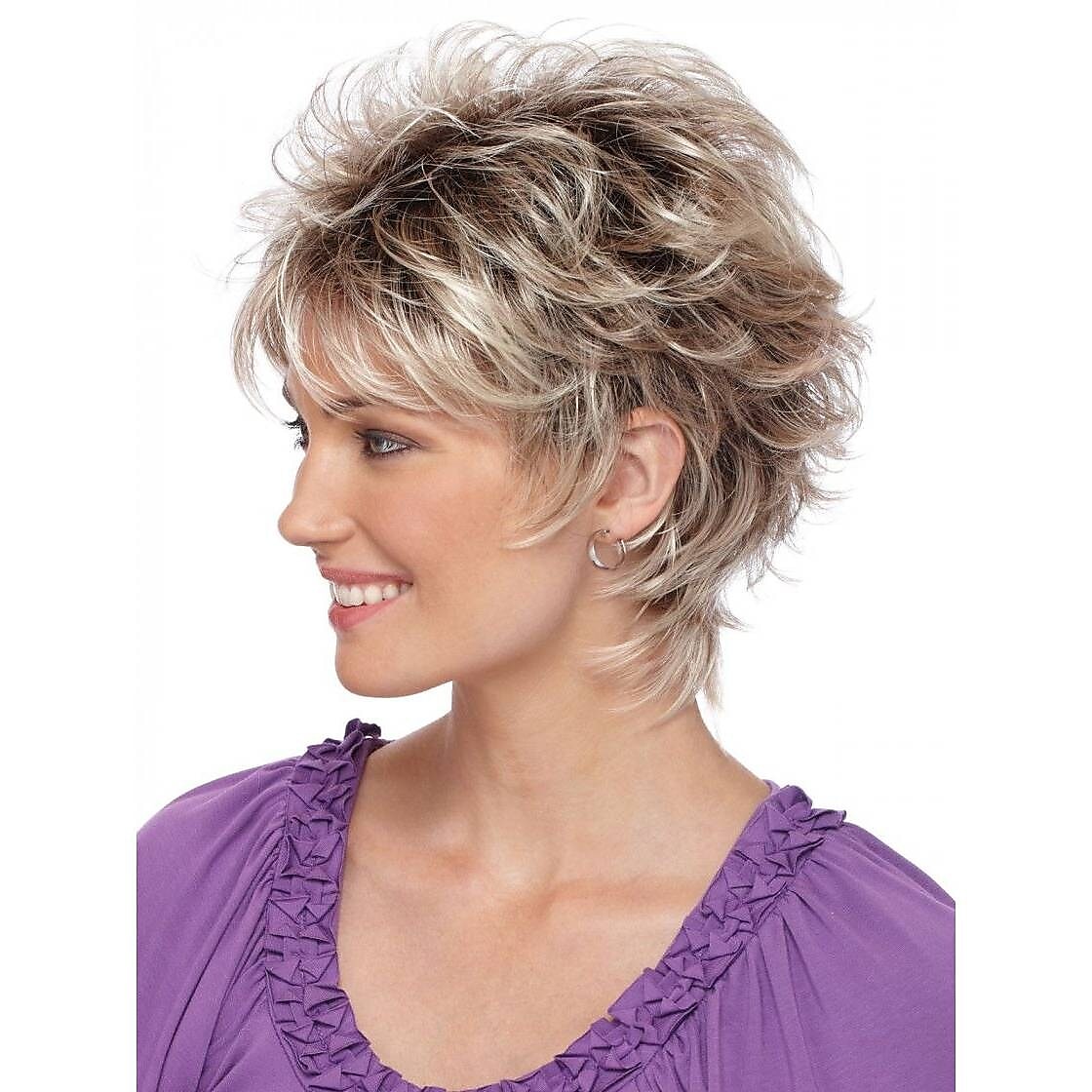 pixie cut pruik bruine pruiken voor vrouwen synthetische pruik korte vrouwen donkere wortels blonde pruiken blonde medium pruiken 6 inch 2025 - $21.99 –P1