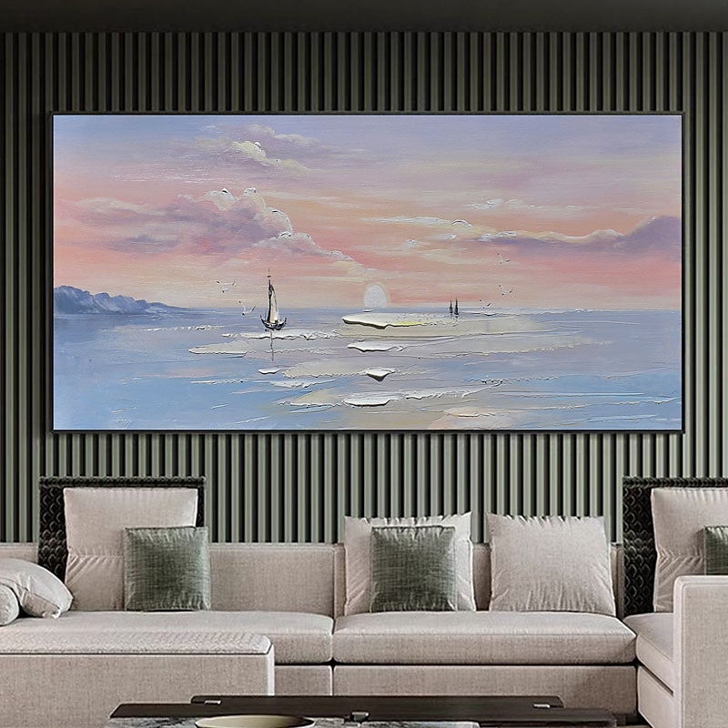 Hang-Painted öljymaalaus Maalattu Pysty Abstrakti Maisema Nykyaikainen Moderni Ilman Inner Frame  (ei kehystä) 2025 - $131.99 –P2