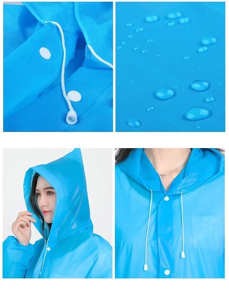 Chubasquero reutilizable para mujer, ropa impermeable para hombre, poncho impermeable, capa de lluvia eva, cubierta de lluvia de plástico a la moda con capucha 2025 - $8.99 –P3