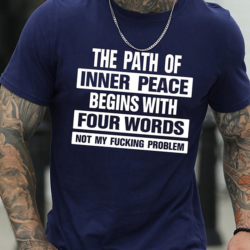 Homens Letra Camiseta Estilo casual 100% Algodão Manga Curta Gráfico Camisa Urze Cinza Preto Branco Camiseta confortável Férias Casual Roupas de estilistas de 2025 por $15.99 –P5