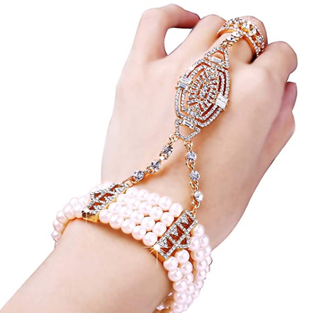 Retro Vintage Anos 20 Baile de Máscara O Grande Gatsby charleston Convidado do casamento Fantasia Mulheres Baile de Máscaras Festa / Noite Recepção de Casamento Festa de Solteira Adulto 1 Bracelete de 2026 por $17.99 –P2