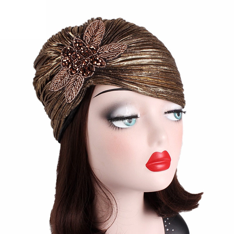 Retro / vintage De livlige 20-årene 1920-tallet Ruffle Turban Hat Hodeinnpakninger Charleston Bryllupsgjest Kostyme Dame Maskerade Fritid / hverdag Bryllupsmottagelse Utdrikningslag Voksne Hatt 2026 - $18.99 –P8