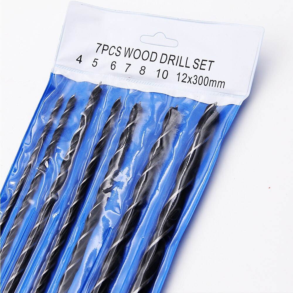 2025年 7本3フルートウッドドリルビットセット4mm-12mm12インチブラッドポイントツイストドリルビットセット300mm長の大工用ウッドドリルツール  コレクション – $17.99 –P5
