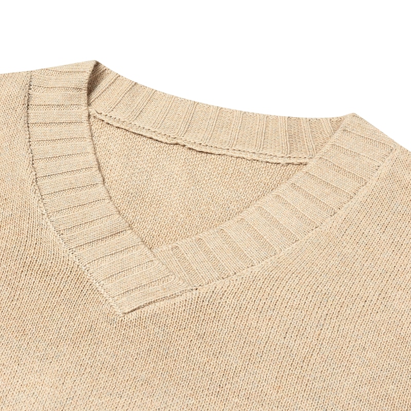 Dame Genser Helfarge Fritid Langermet Løstsittende Genser og cardigans V-hals Høst Vinter Blå Hvit Svart / Ferie 2025 - $39.99 –P4