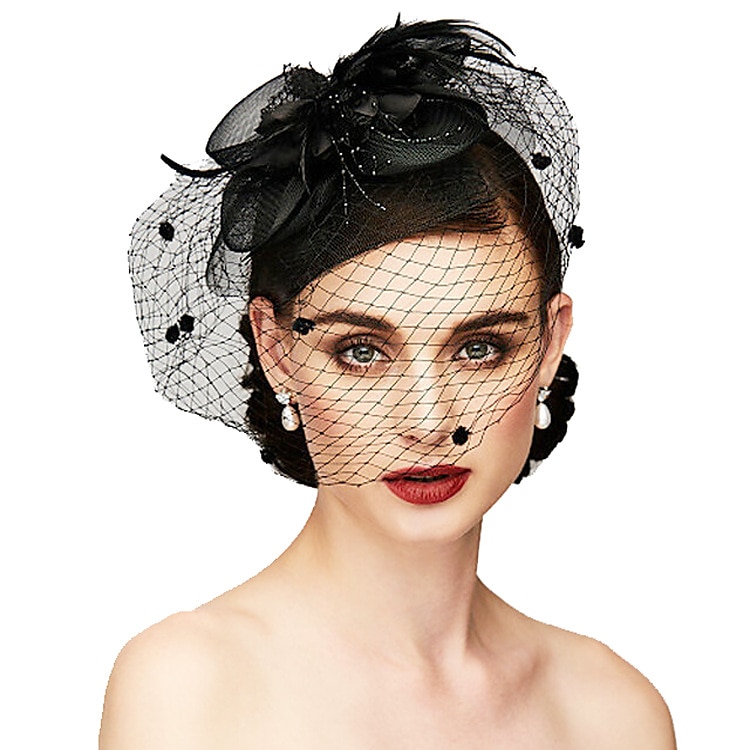 Retro / vintage 1950-tallet 1920-tallet Hodeplagg Party-kostyme Fascinator-hatt Dame Maskerade Fest / aften Utdrikningslag Voksne Hodeplagg 2025 - $21.99 –P10