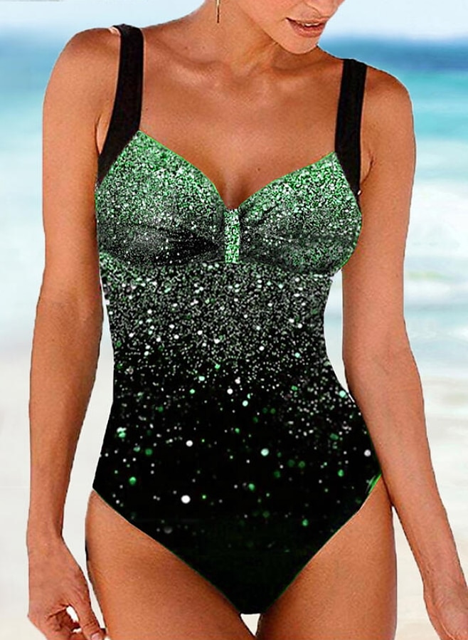 Dam Badkläder En bit Monokini Baddräkter Vanligt Baddräkt Magkontroll Ensfärgat Nyans Axelband Semester Standkläder Baddräkter 2025 - $31.99 –P3