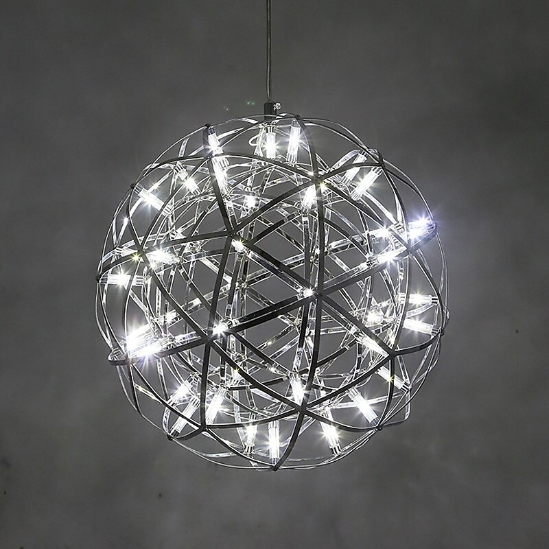 30 cm led pingente de luz led fogos de artifício e bola de faísca luminária de suspensão de teto globo de metal acabamentos pintados 110-120v 220-240v de 2026 por $177.99 –P12