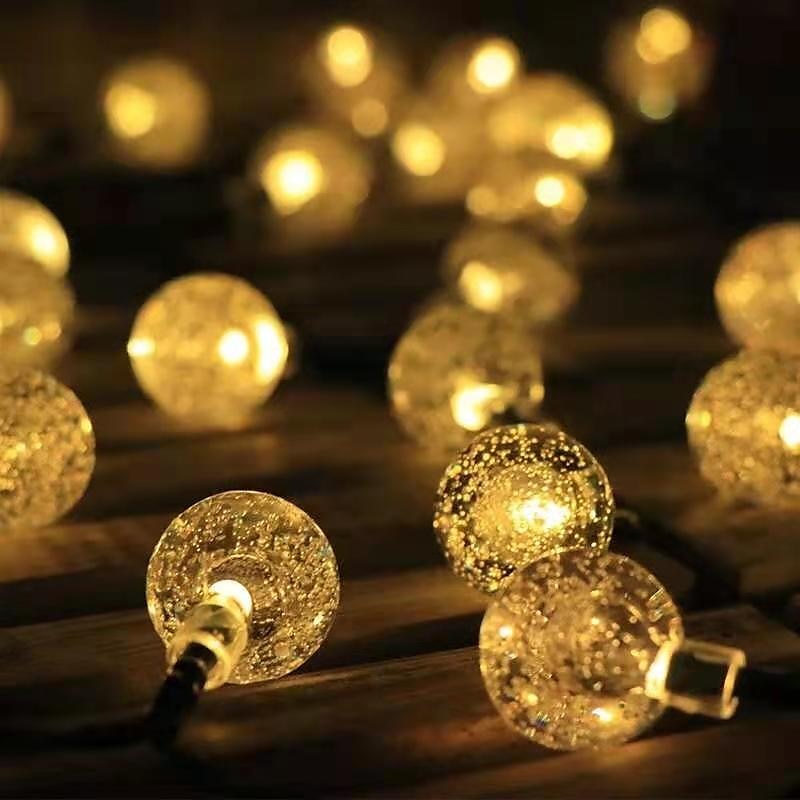 Solar String Lights LED Outdoor Lights 6.5m 30 LEDs Set Mounting Bracket Warm White Wedding Party Holiday Patio Garden 3V 2025 - $25.99 –P8
