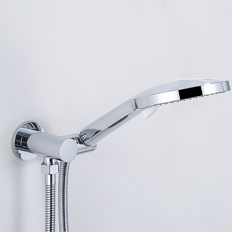 10 Inch Round Shower Faucets Sets,3-Function Matte Black / Chrome Complete with Brass Shower Head and Solid Brass Handshower Mount Inside Rainfall Shower Head System 2025 - $566.99 –P7