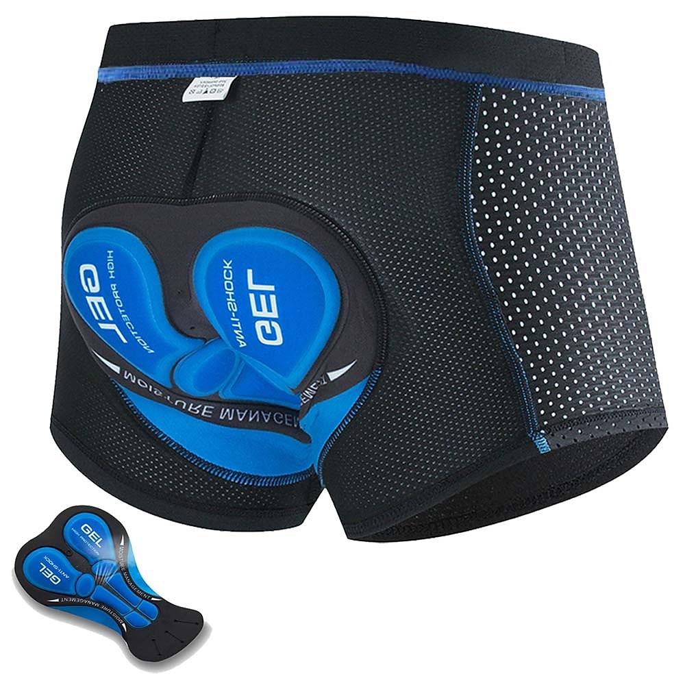 Herr Undershorts till cykling Cykelunderkläder Cykelshorts Cykel Herr Boxer Bergscykling Vägcykling sporter Rand 3D Tablett Cykel Andningsfunktion Fuktabsorberande Svart Röd Polyester Elastan Kläder 2025 - $19.99 –P5