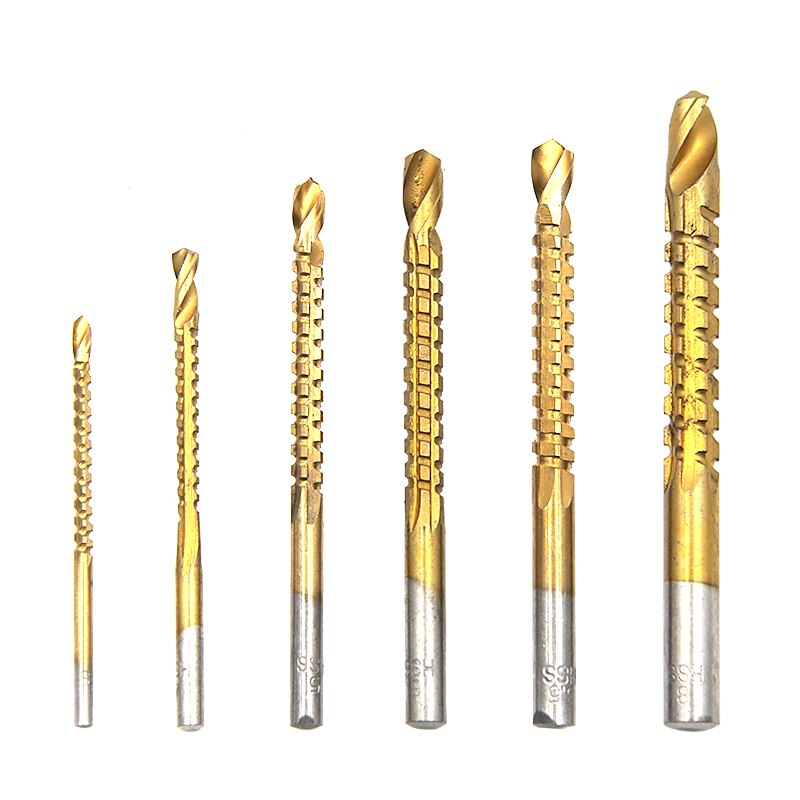6pcs Electric Drill Bits Titanium Coated HSS Drill Saw Bits For Metal Milling Cutters For Wood Slotting 3/4/5/6/6.5/8mm 2025 - $10.99 –P1