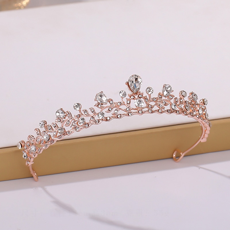 Krone Tiara Haarbänder Kopfschmuck Strass Legierung Herbst Hochzeitsfeier  Abend Retro Süß Mit Kristall  Strass Geteiltes Gelenk Kopfschmuck Kopfbedeckung Kleid beeindrucken 2025 - $14.99 –P5