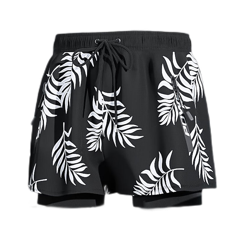 Homme Short de bain Short de Bain Natation Séchage rapide Poids Léger Short de bain Maillot de bain Avec poches Doublure de compression Cordon Natation Surf Plage Sports nautiques Couleur Pleine Eté de 2025 ? $50.99 –P10