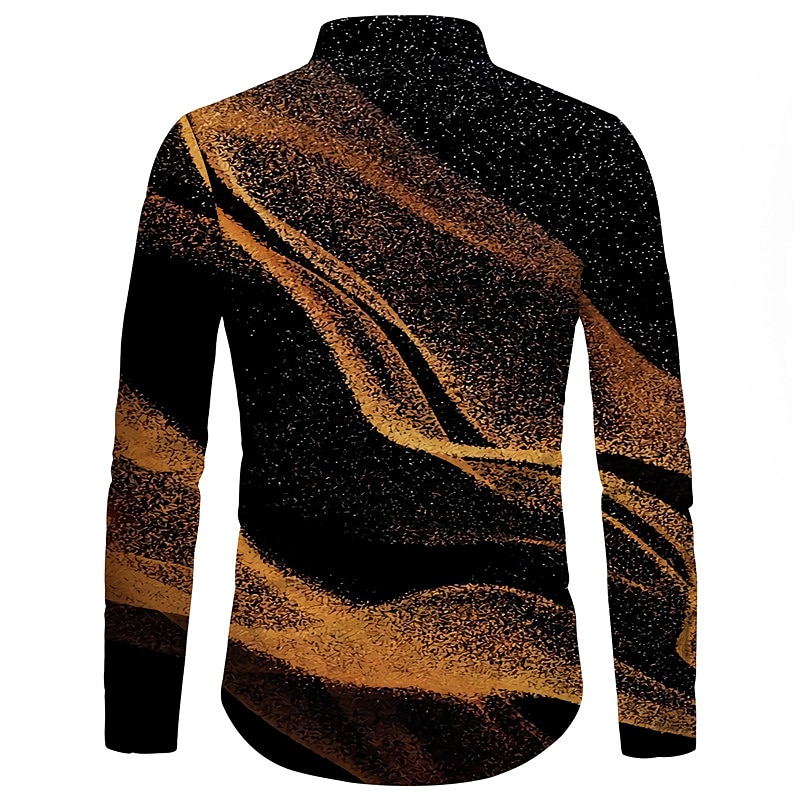 Per uomo Gradiente Geometrica Camicia Camicia con bottoni Manica lunga Di tendenza Originale Informale Esterno Strada Per eventi Estate Primavera Collo ripiegabile Stampa Bottone giù Giallo Blu Viola del 2025 a $26.99 –P2