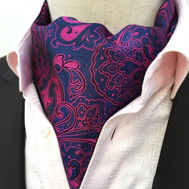 Pánské kravata Nákrčník Ascot Pracovní Svatba Gentleman Proužky Žakár 2025 - $23.99 –P7