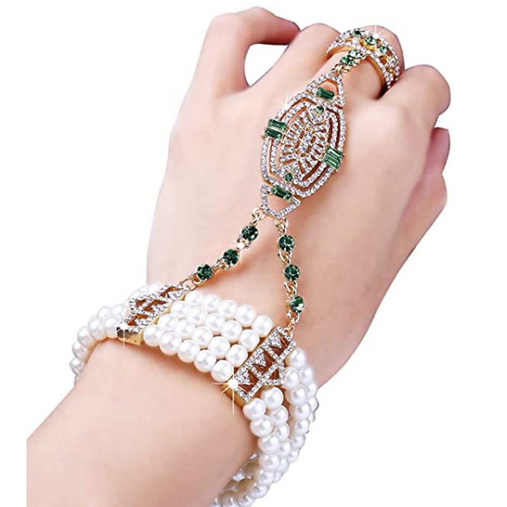 Retro Vintage Anos 20 Baile de Máscara O Grande Gatsby charleston Convidado do casamento Fantasia Mulheres Baile de Máscaras Festa / Noite Recepção de Casamento Festa de Solteira Adulto 1 Bracelete de 2026 por $17.99 –P4