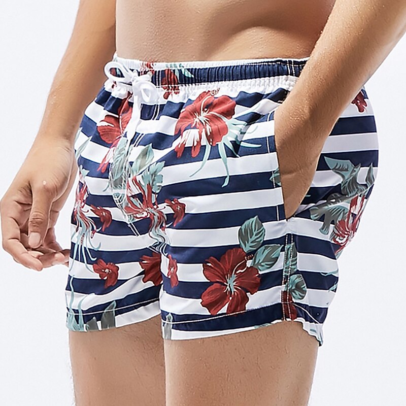 Homens Shorts de Natação Calção Justo de Natação Riscas Com Cordão Com bolsos Secagem Rápida Leve Bermuda de Surf Roupa de banho Surfe Praia Esportes Aquáticos Verão de 2026 por $22.99 –P7