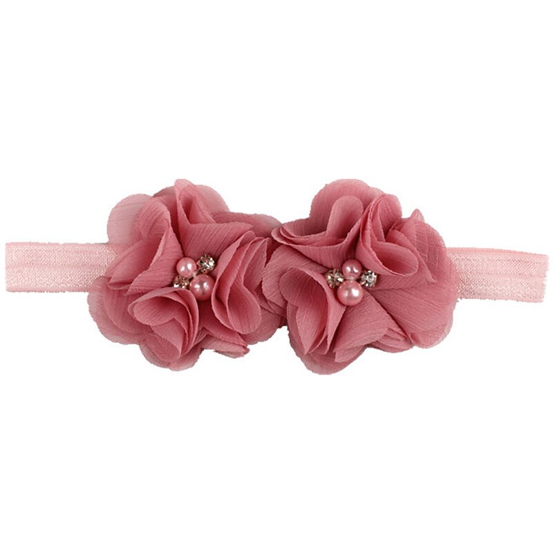 Kids / Toddler Girls' Fashion Baby Headband Two Hand-Stitched Chiffon Rhinestone Floral Headband Children's Flower Headband Hair Accessories 2026 - $2.99 –P7
