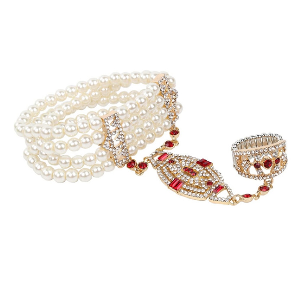 Retro Vintage Anos 20 Baile de Máscara O Grande Gatsby charleston Convidado do casamento Fantasia Mulheres Baile de Máscaras Festa / Noite Recepção de Casamento Festa de Solteira Adulto 1 Bracelete de 2026 por $17.99 –P7