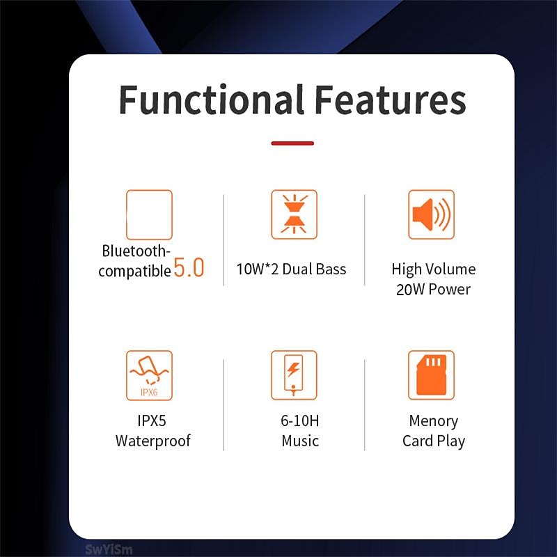 TG227 Bluetooth-динамик Bluetooth На открытом воздухе Стереозвук Беспроводные колонки Динамик Назначение Мобильный телефон 2025 - $32.99 –P2