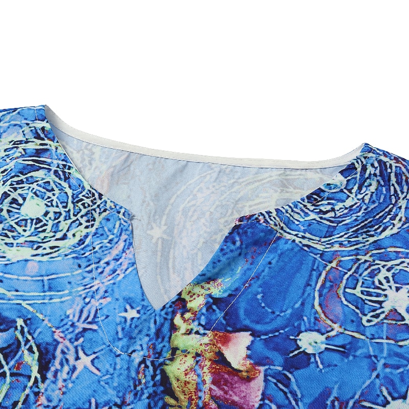 femmes plus la taille courbe robe décontractée robe droite robe midi impression v cou imprimer demi manches automne printemps travail décontracté genou longueur robe rendez-vous quotidien robe de 2025 ? $23.99 –P3