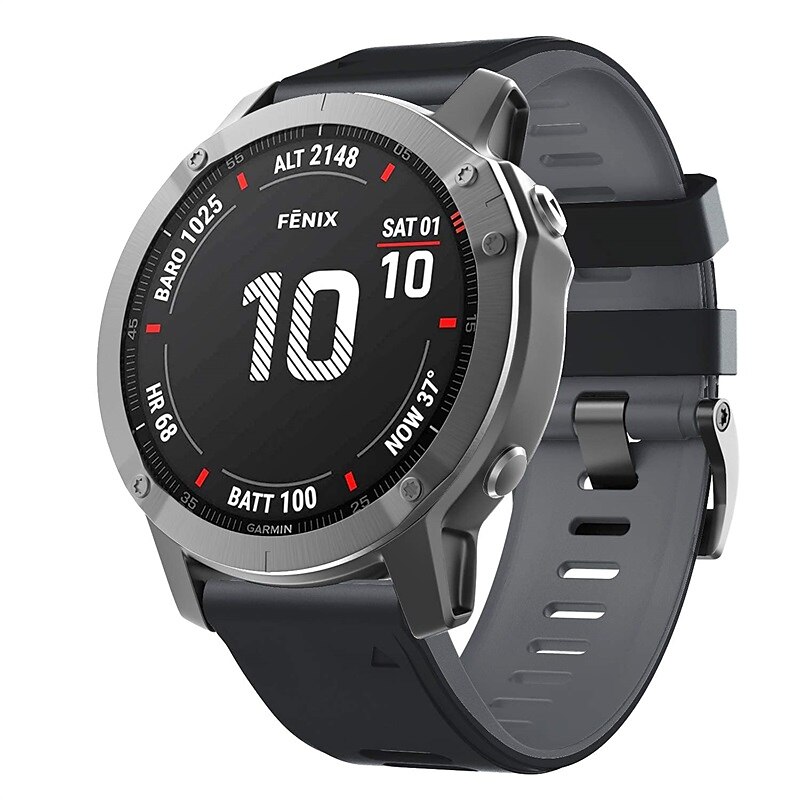Cinturino per orologio  per Garmin Fenix 7 7X 6 6X Pro Epix Pro 47mm 51mm Instinct 2X Approach S70 47mm S62 S60 Forerunner 955 945 Epix Marq Descent Quatix 22mm 26mm Silicone Sostituzione Cinghia del 2025 a $24.99 –P2