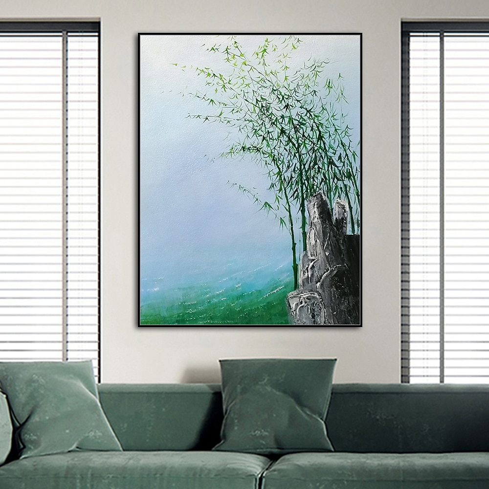هانغ رسمت النفط الطلاء رسمت باليد عمودي مناظر طبيعية الأزهار / النباتية معاصر الحديث بدون إطار داخلي 2026 - $99.99 –P5