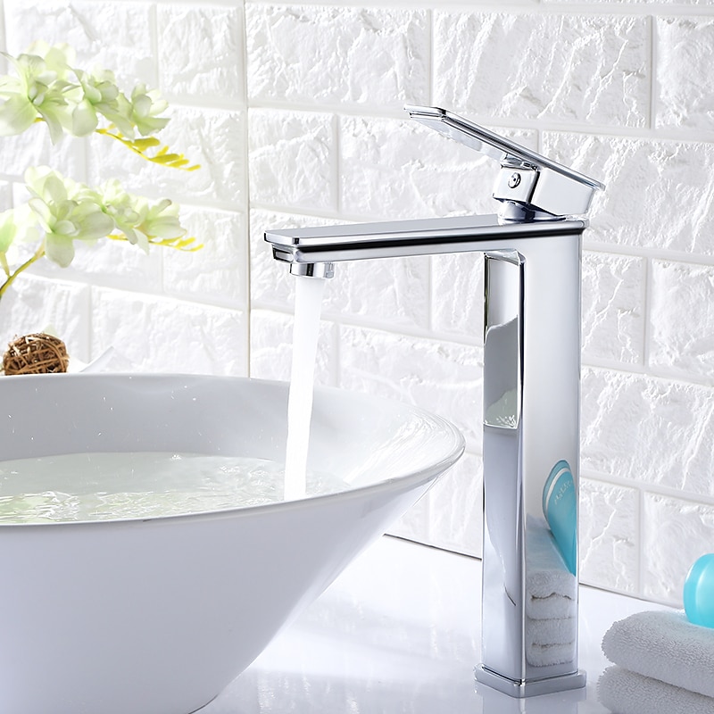 Black Bathroom Faucet Tall Single Handle Bathroom Vessel Sink Faucet Rv Lavatory Vessel Faucet Basin Mixer Tap Solid Brass/Matte Black 2025 - $210.59 –P2