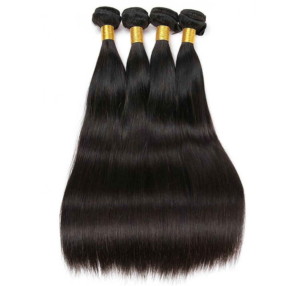3 Bundles Hair Weaves Brazilian Hair Straight Human Hair Extensions Human Hair Natural Color Hair Weaves / Hair Bulk Extension Bundle Hair 8-28 inch Natural Color Odor Free Best Quality New Arrival 2025 - $60.99 –P2