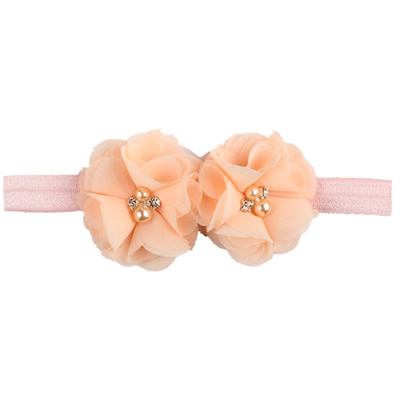 Kids / Toddler Girls' Fashion Baby Headband Two Hand-Stitched Chiffon Rhinestone Floral Headband Children's Flower Headband Hair Accessories 2026 - $2.99 –P15