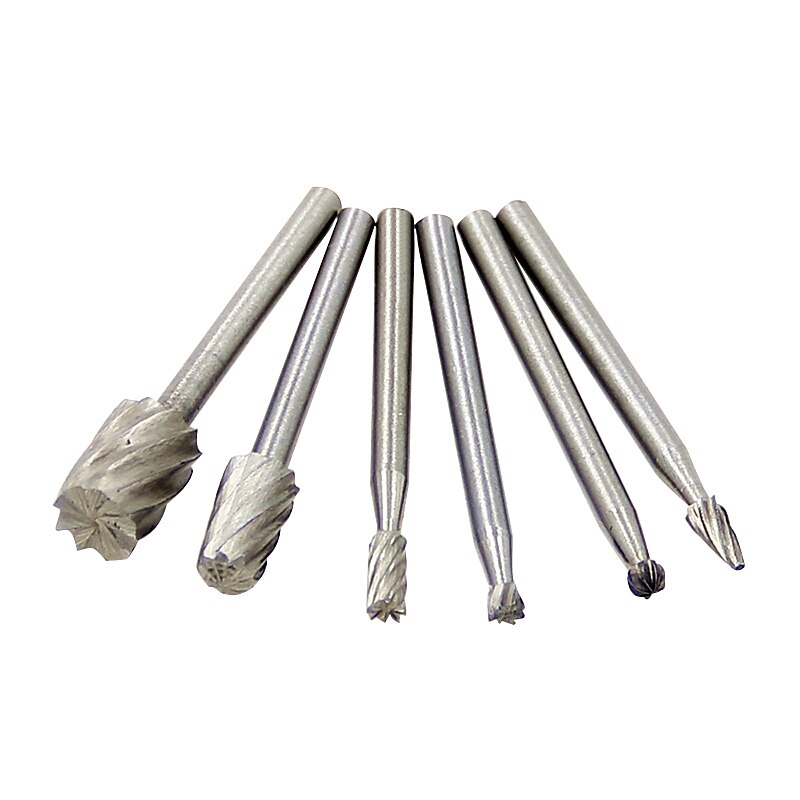 6 pz 1/8 '' gambo in acciaio hss frese rotative taglierina incisione rettifica bit per strumenti di taglio di file rotanti la lavorazione del legno fai da te del 2025 a $8.99 –P3