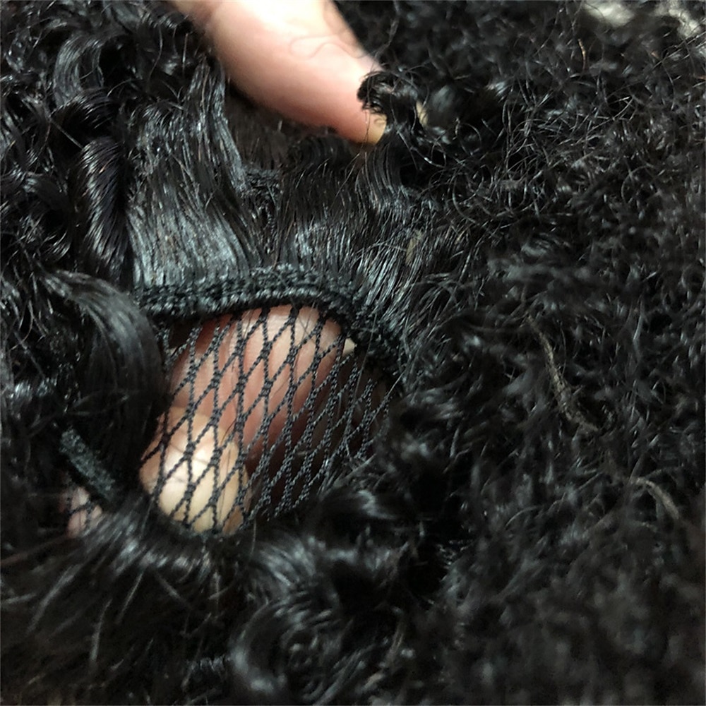 cheveux humains cordon queue de cheval pour les femmes noires 8a brésilienne vierge afro crépus bouclés 4b-4c perruque clip en queue de cheval extension une pièce de cheveux humains pièces naturel de 2025 ? $48.99 –P10