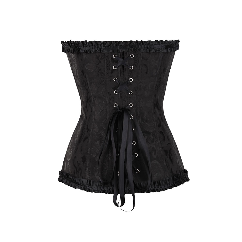 Rococo Overbuste korset Gemaskerd Bal Hoog korset Cosplay Grote maten Dames Buikcontrole Push-up Jacquard Grote maten Maskerade Feest Carnaval van Venetië Volwassenen Korset 2025 - $27.99 –P12