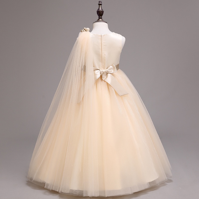 kinderkleidung Mädchen Blumenmädchen Kleid Kleid Einfarbig Ärmellos Leistung Hochzeit Party Gitter Bestickt Schleife Prinzessin Süß Baumwolle Tüll Asymmetrisch Rosa Prinzessinnenkleid A Linie Kleid 2025 - $46.99 –P8