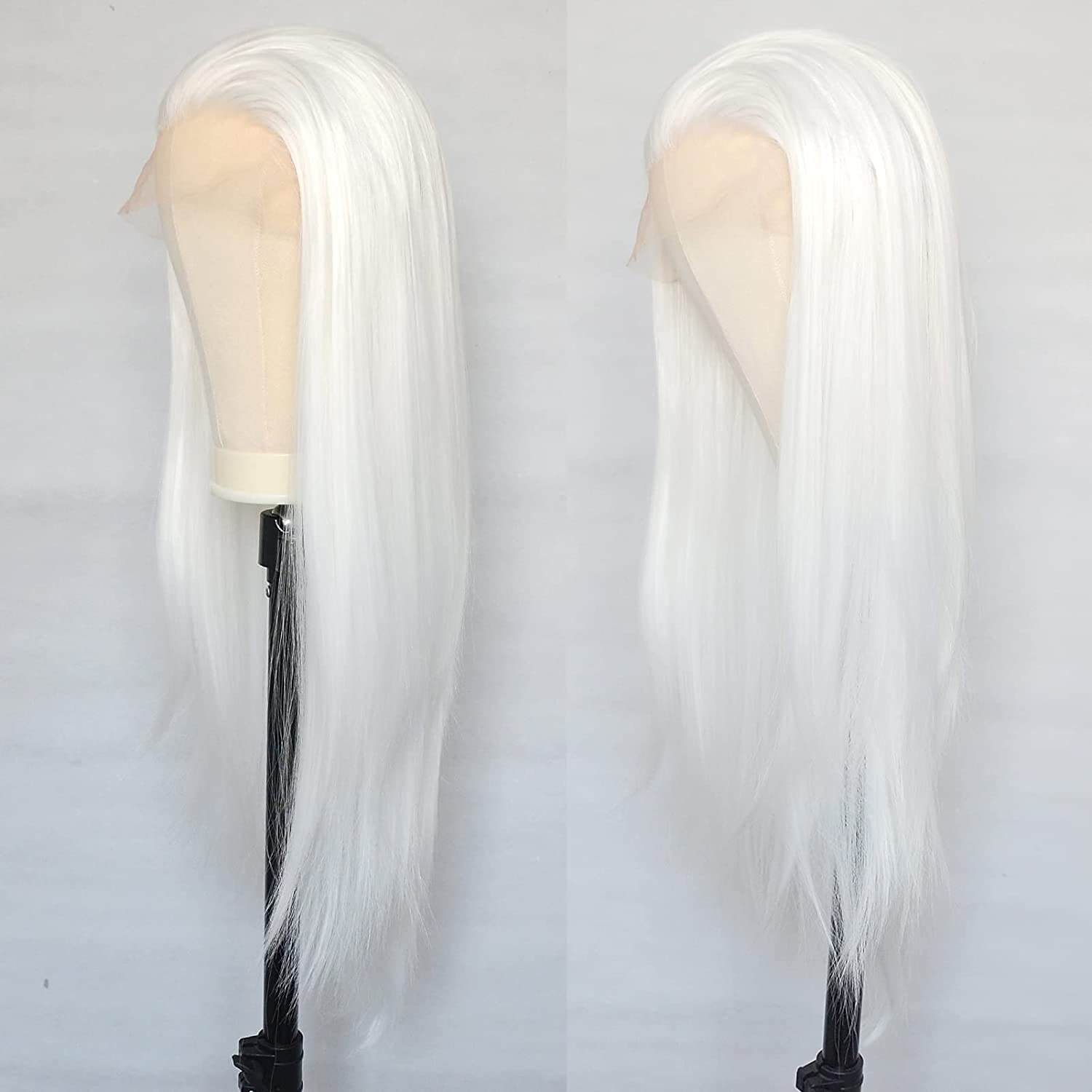 Synthetic Lace Wig Natural Straight Style 12-26 inch White Silky Straight 13*2.5 lace front Wig Female Wig White 2026 - $83.99 –P4