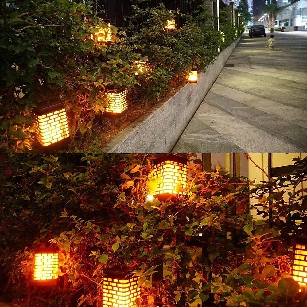 2025年 ソーラーフレームランタン - アウトドア防水LEDパスウェイガーデンライト 99LED ダンスする揺れる炎 USB充電 中庭 バルコニーおよびランドスケープ装飾 ハロウィン用  コレクション – $36.99 –P5