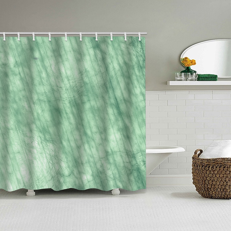 Sage Green Shower Curtain with Hooks Waterproof 180cm*180cm(70"*70")for Bathroom Liner Bath Decor Textured Fabric Shower Curtain Sets Machine Washable 2025 - $22.99 –P13