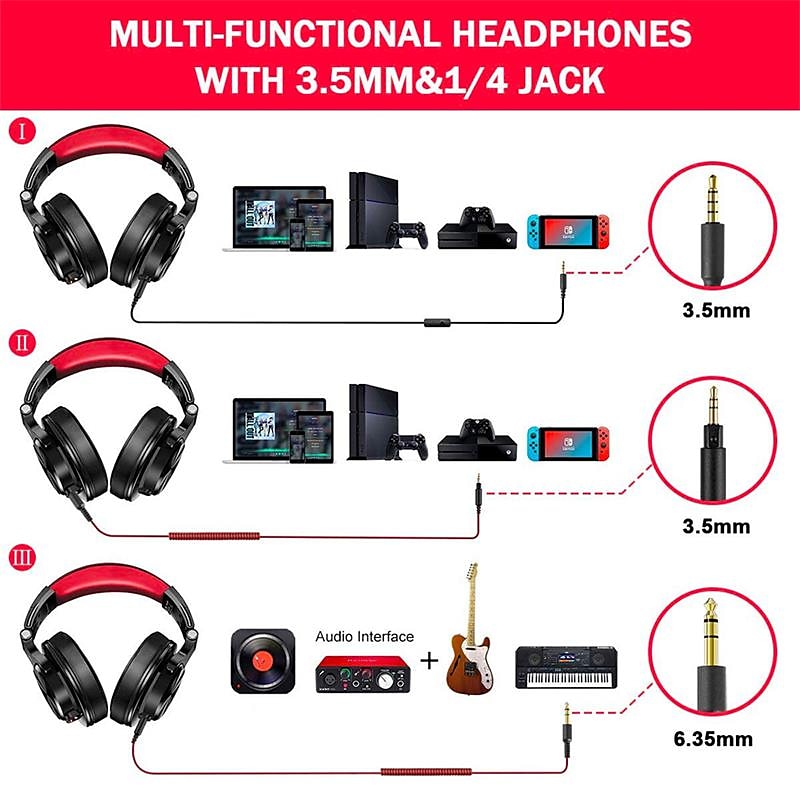 Oneodio A71 Wired Over Ear Headphone With Mic Studio DJ Headphones Professional Monitor Recording & Mixing Headset For Gaming 2025 - $46.99 –P17