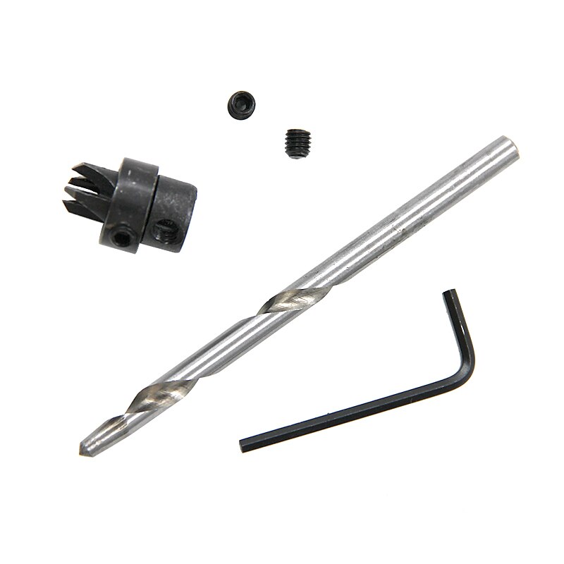 Countersink Drill Bits With Adjustable Depth Stop Collar Wood Woodworking 7pc Drilling Hole Saw 4 Flute 2025 - $13.99 –P3