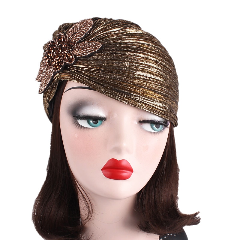 Retro / vintage De livlige 20-årene 1920-tallet Ruffle Turban Hat Hodeinnpakninger Charleston Bryllupsgjest Kostyme Dame Maskerade Fritid / hverdag Bryllupsmottagelse Utdrikningslag Voksne Hatt 2026 - $18.99 –P7