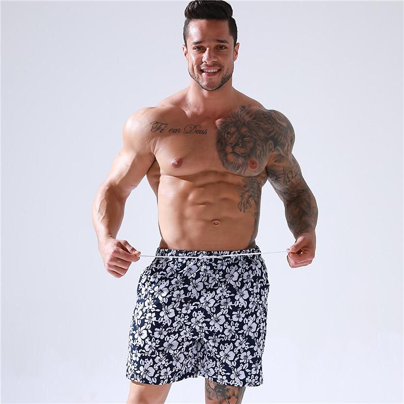 Homme Short de bain Short de Bain Natation Séchage rapide Poids Léger Short de bain Maillot de bain Avec poches Doublure en maille Cordon Natation Surf Plage Sports nautiques Imprimé Eté de 2025 ? $21.99 –P11