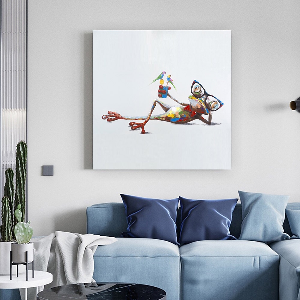 2026年 ハング塗装油絵 手描きの 方形 動物 近代の 内枠を含めます  コレクション – $92.99 –P3
