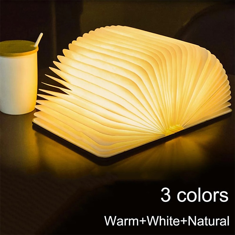 LED Book Night Light. Portable Tri-color Table Lamp,  USB Rechargeable Magnetic Foldable Desk Lamp for Home Decoration 2026 - $32.99 –P5