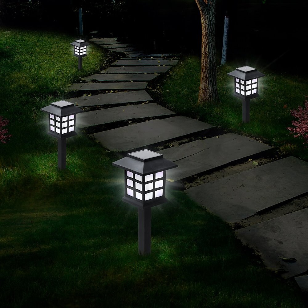 4kpl ulkokäytävän valot aurinkopuutarha katu led-nurmikon valo vedenpitävä kävelytie lomakoristelu maisemavalaistus pihavalaisin 2025 - $34.99 –P9