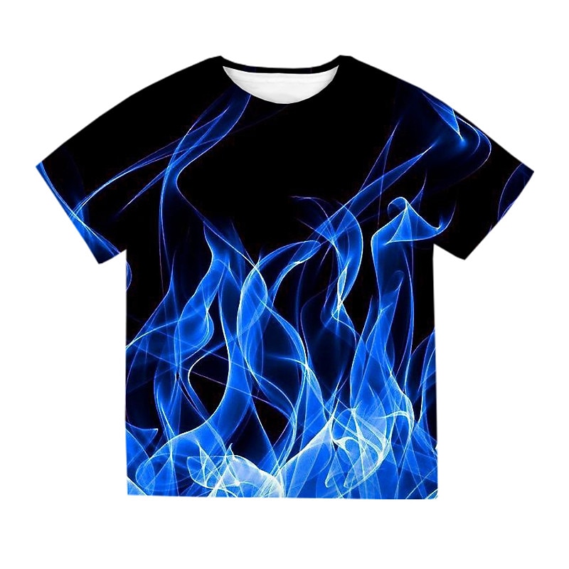 2026年 ２個 子供 男の子 Tシャツ＆ショーツ アンサンブル 衣装 グラフィック 半袖 プリント 設定 アウトドア スポーツ ファッション クール 夏 春 3〜13歳 ブルー  コレクション – $19.49 –P2