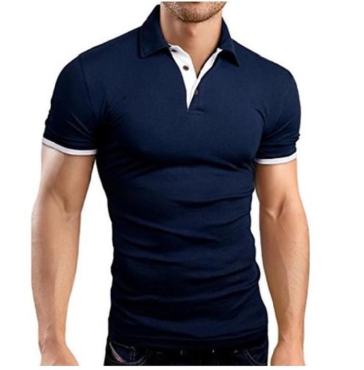 Men's Polo Shirt Golf Shirt Gym Collar Polo Collar Short Sleeve Classic Solid Color Button Front Regular Fit Black / Red Black / Blue Wine Red Grey&black green&white green&yellow Polo Shirt 2025 - $15.49 –P1