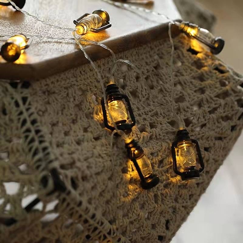 Outdoor Solar Decoration Lights LED Retro Oil Lamp Shape String Lights 5m 20leds Christmas Home Indoor Outdoor Decoration 2025 - $23.99 –P5