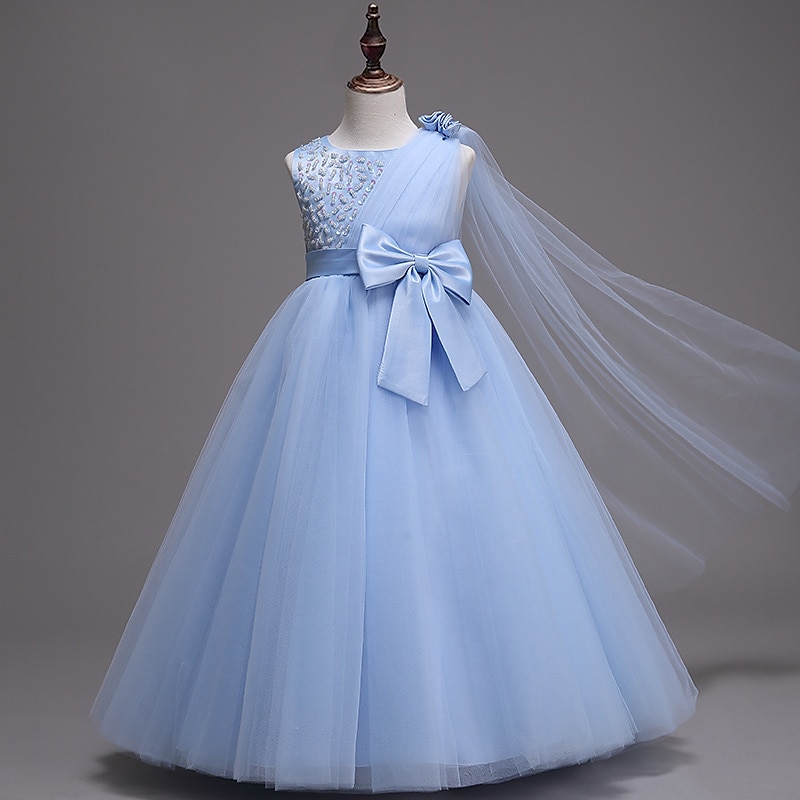 kinderkleidung Mädchen Blumenmädchen Kleid Kleid Einfarbig Ärmellos Leistung Hochzeit Party Gitter Bestickt Schleife Prinzessin Süß Baumwolle Tüll Asymmetrisch Rosa Prinzessinnenkleid A Linie Kleid 2025 - $46.99 –P5