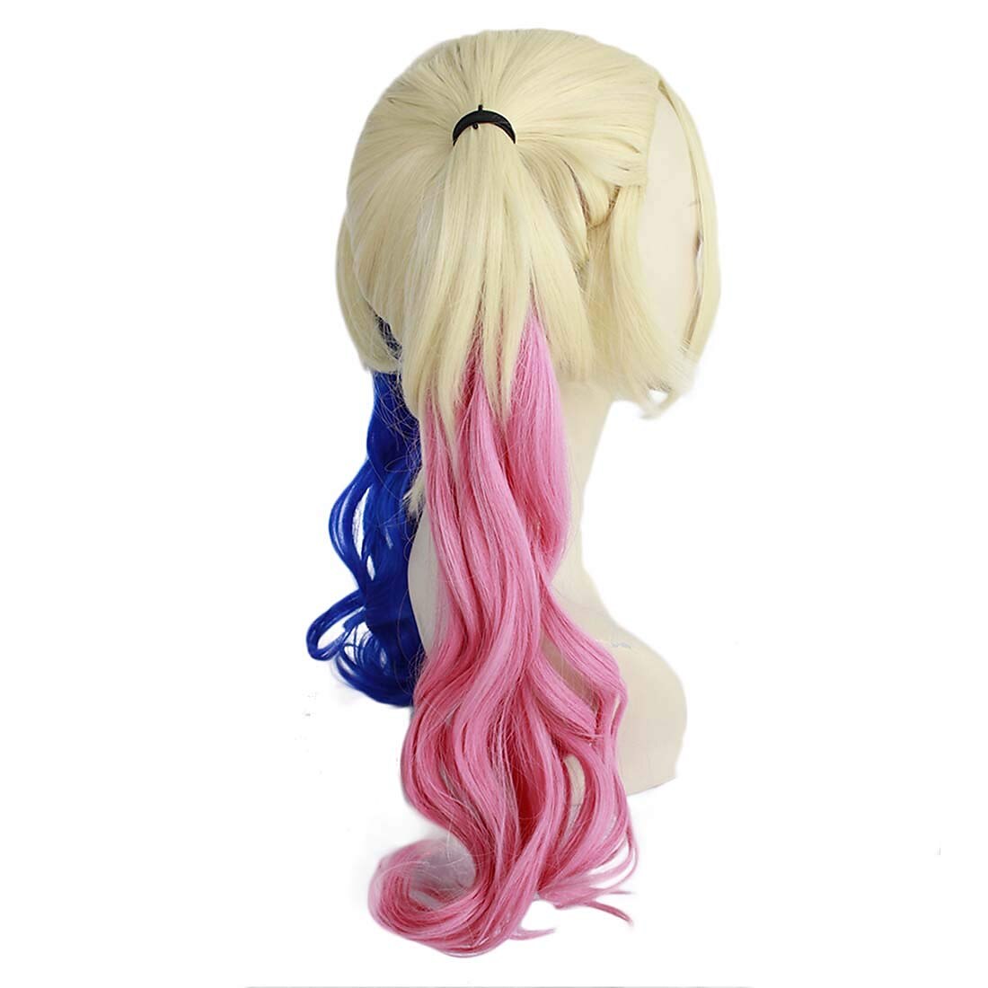 harley quinn joneting modrá a růžová tepelně odolná paruka vlasy anime cosplay paruky halloween paruky 2025 - $28.99 –P4