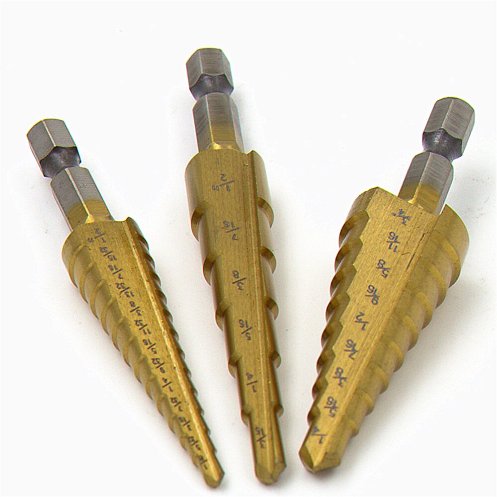 3 pz hss step drill esagonale dritto scanalatura metallo punta di perforazione multifunzionale piastra di acciaio per utensili opener step di perforazione del 2025 a $15.99 –P3